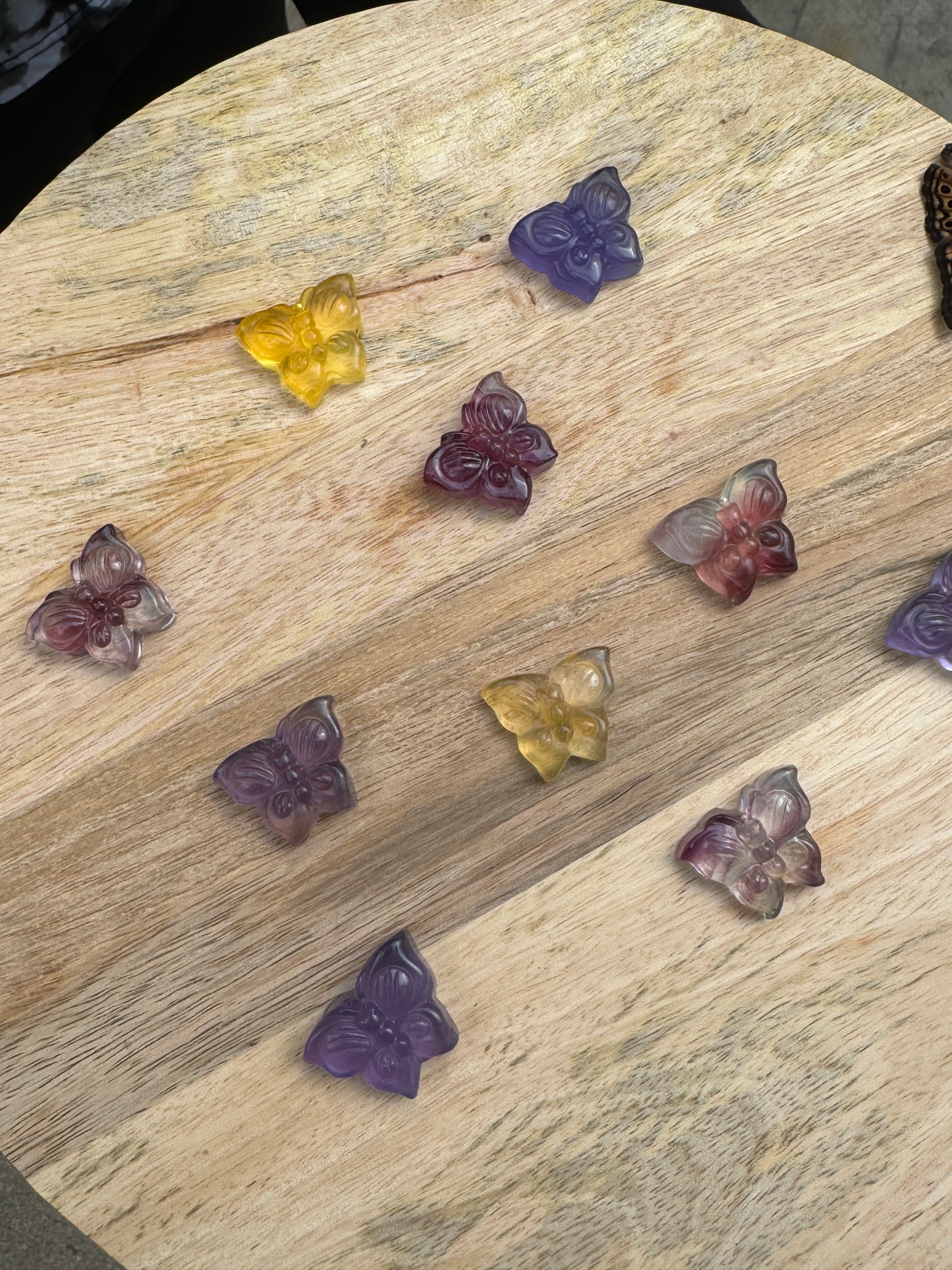 Mini Fluorite Butterfly Carvings