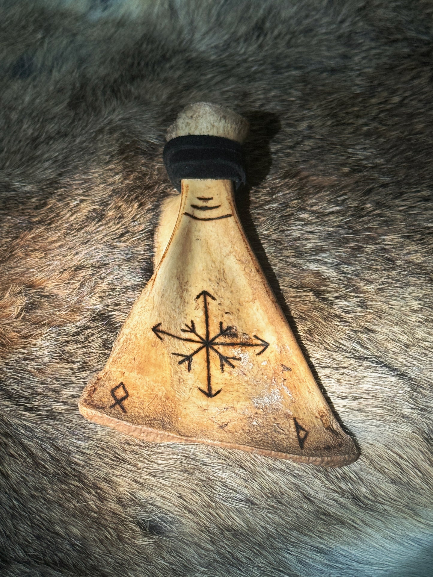 Banish & Protect Talisman Hand Burned Goat Scapula