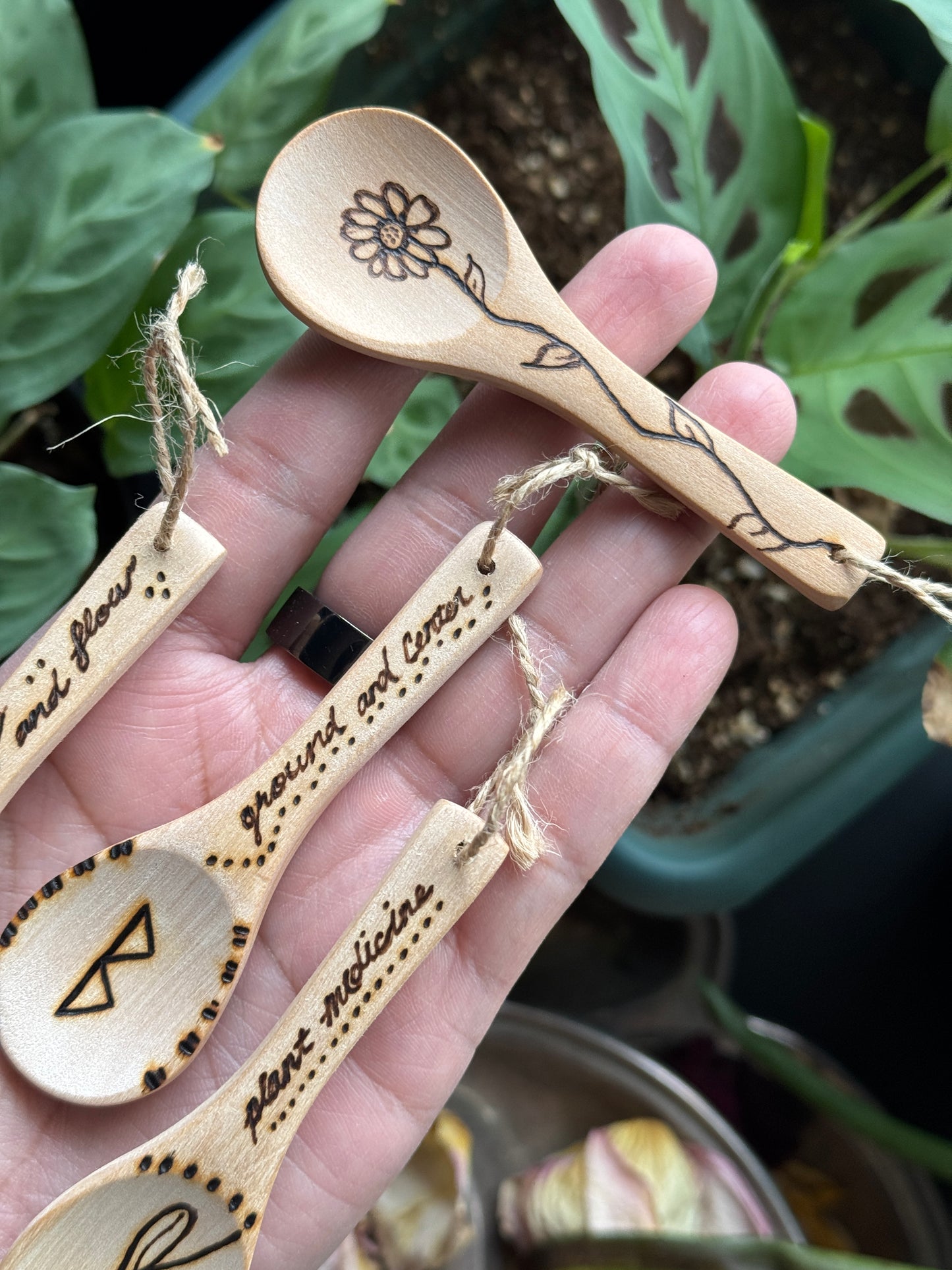 Mini Wooden Hanging Spoons // Not Sealed