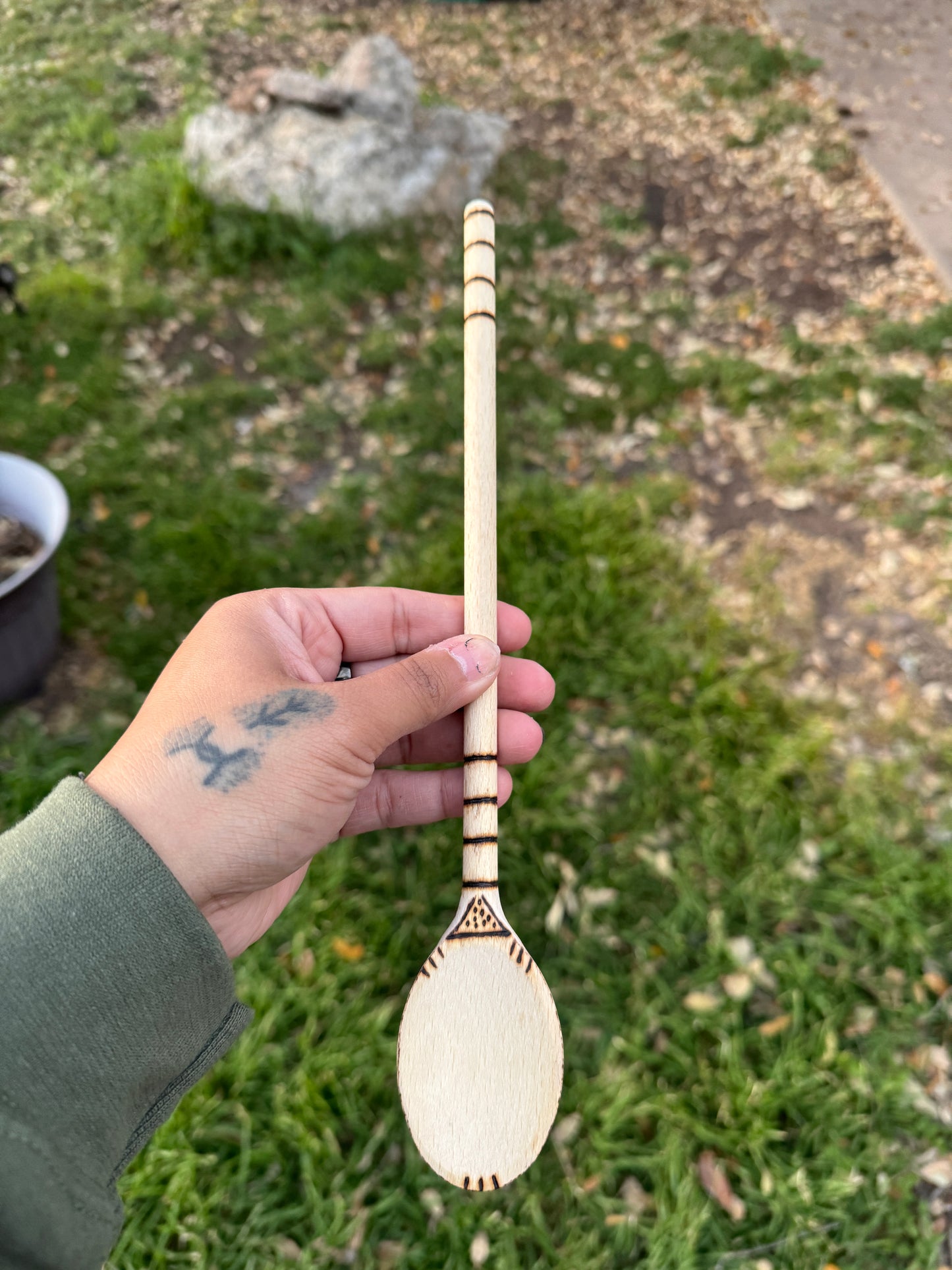 The Messanger // Hand Burned Wooden Spoon