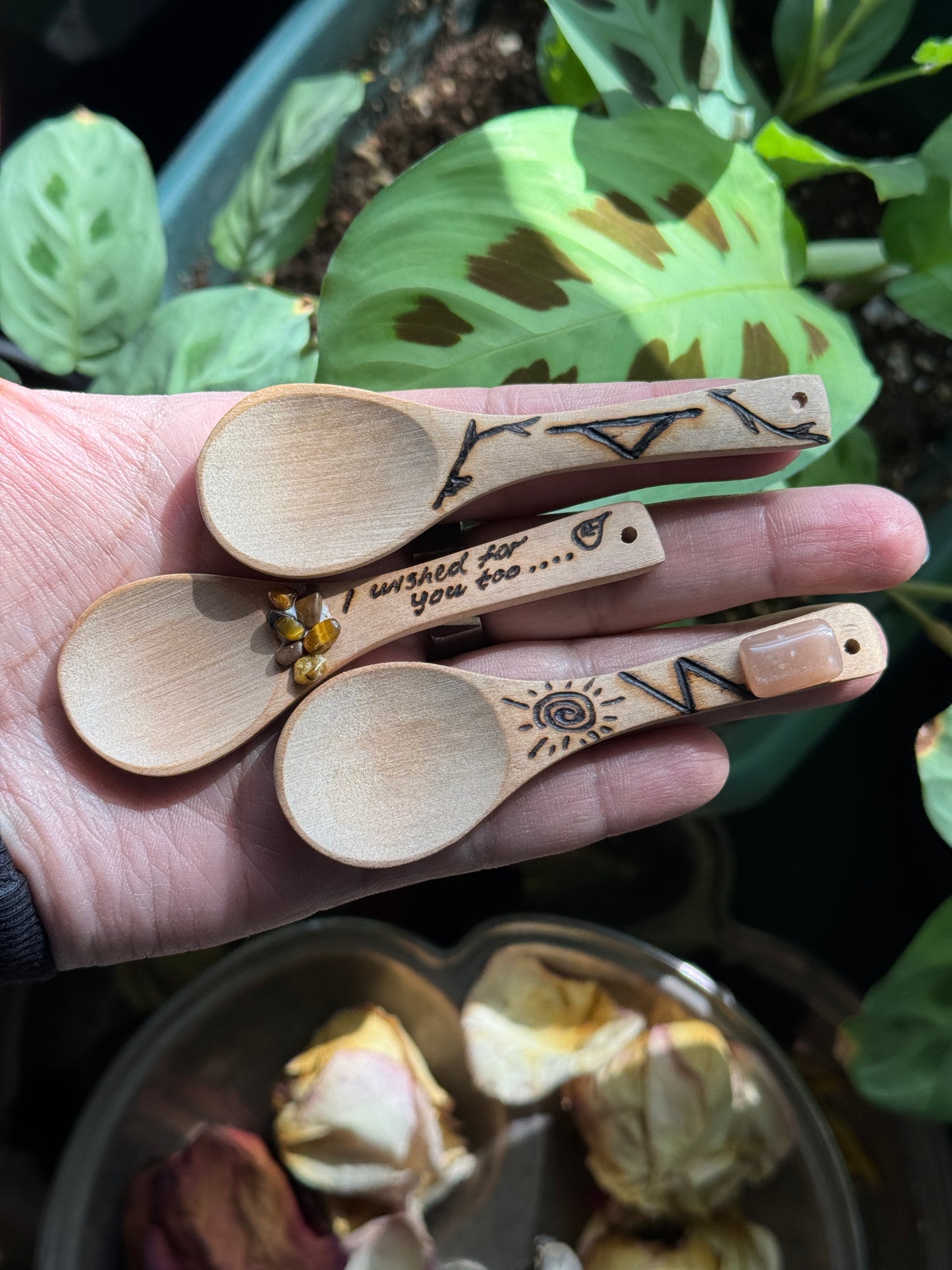 Mini Wooden Hanging Spoons // Not Sealed