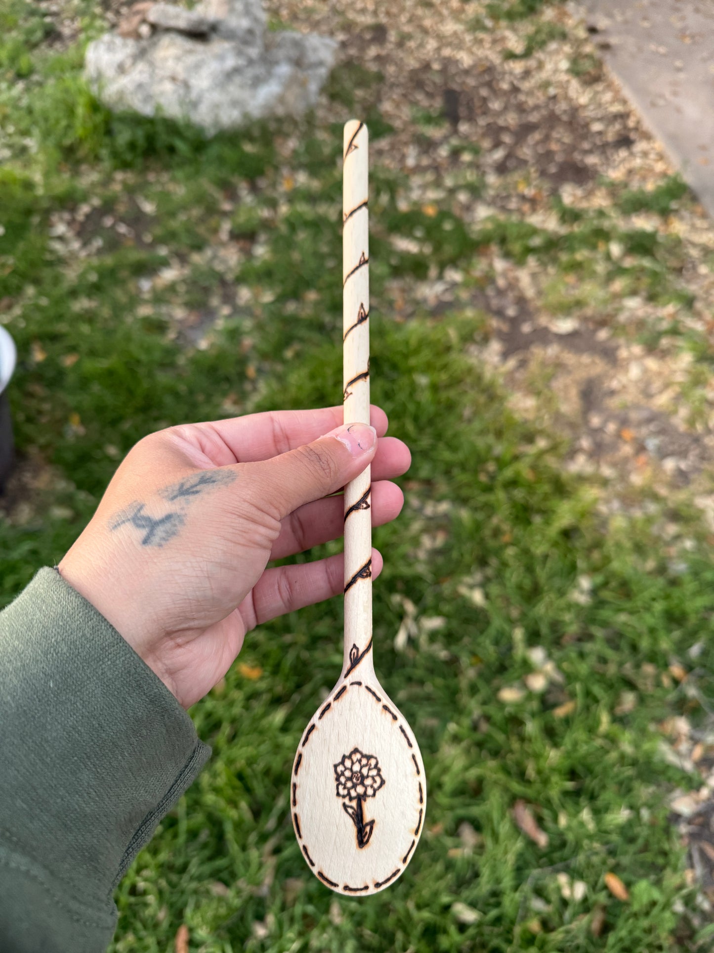 Uruz // Hand Burned Wooden Spoon