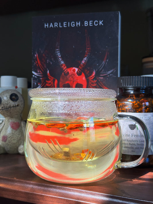 Clear Glass Tea Cup with Infuser & Lid