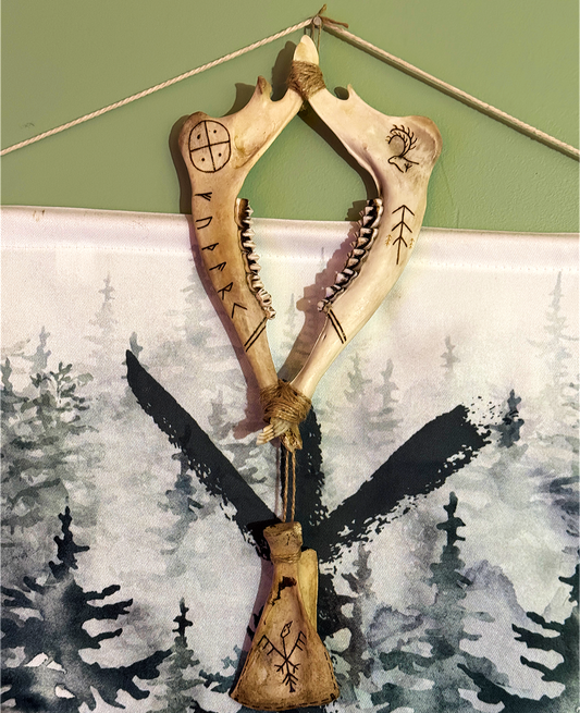 Futhark Wall Hanging // Hand Burned