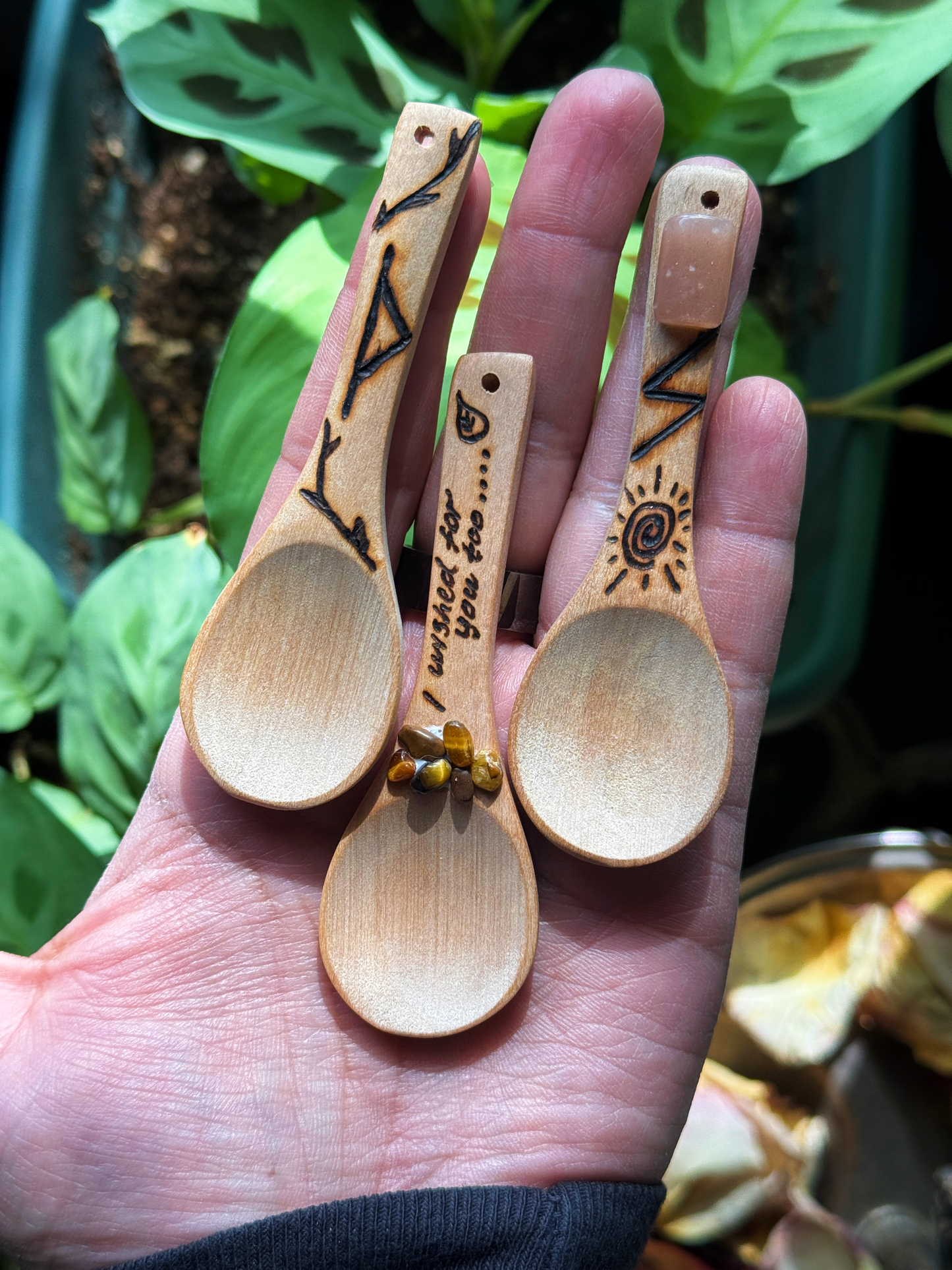 Mini Wooden Hanging Spoons // Not Sealed