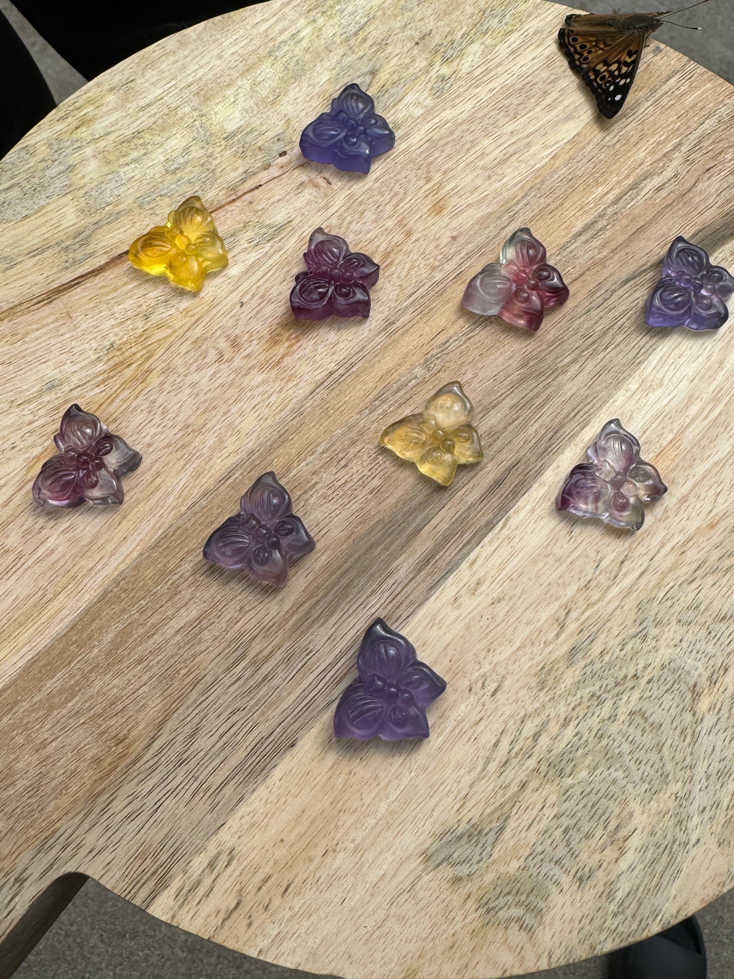 Mini Fluorite Butterfly Carvings