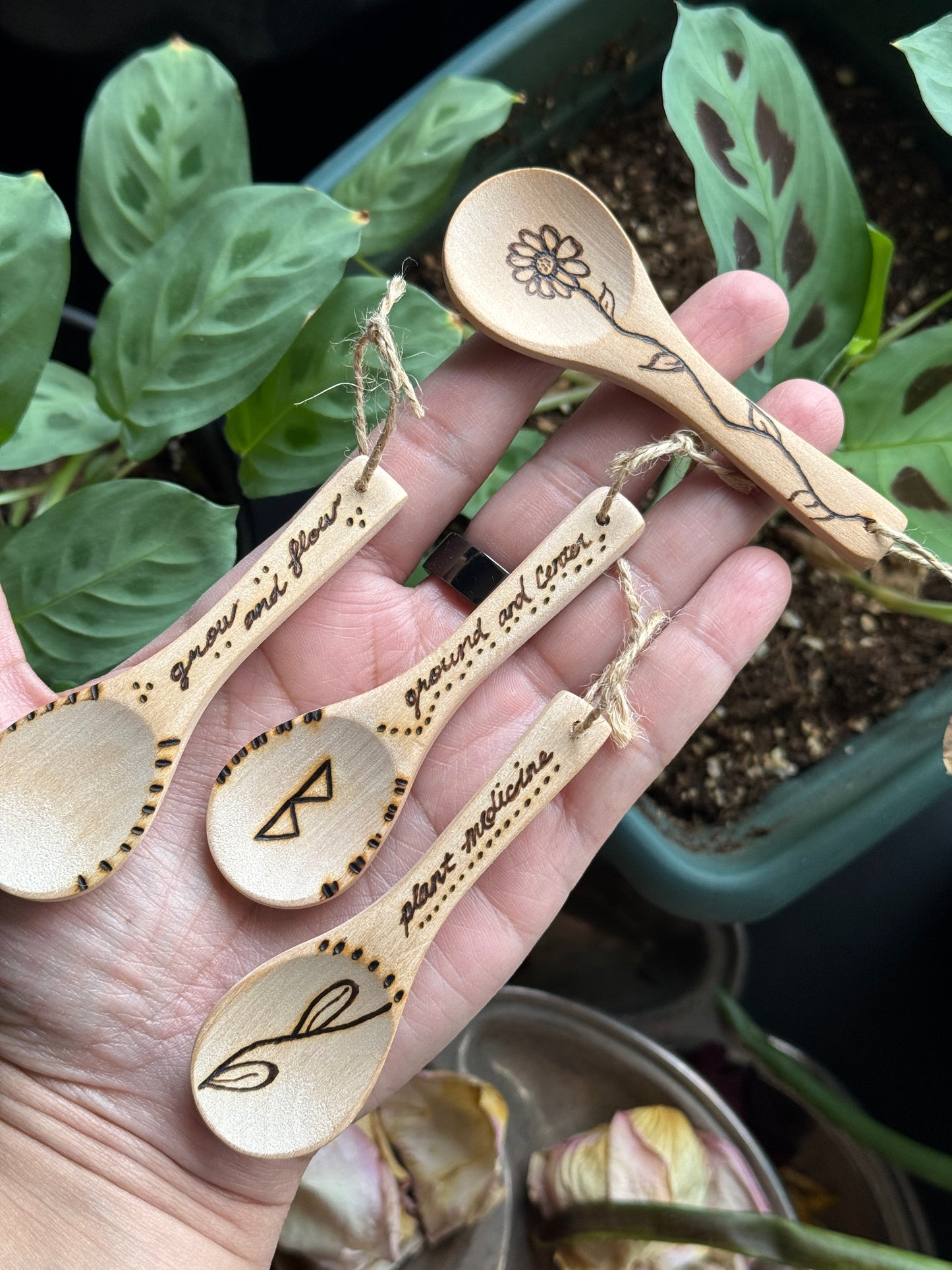 Mini Wooden Hanging Spoons // Not Sealed