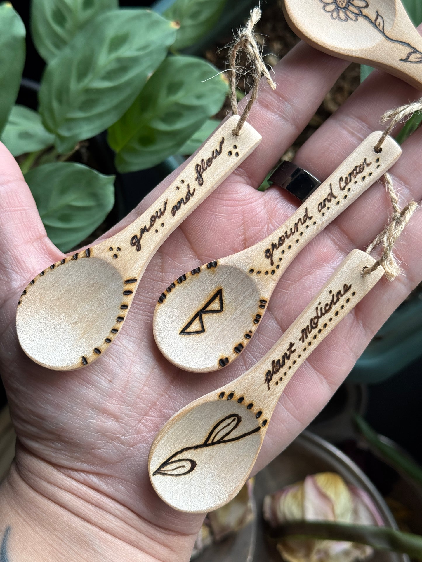 Mini Wooden Hanging Spoons // Not Sealed
