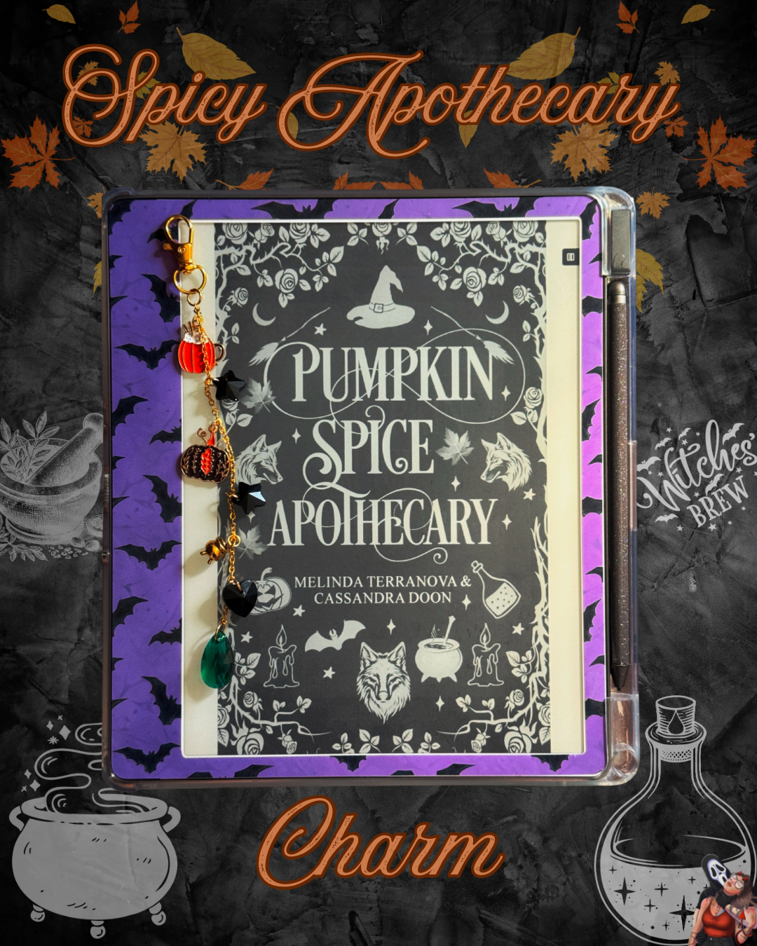Spicy Apothecary Kindle Charm // Bookish