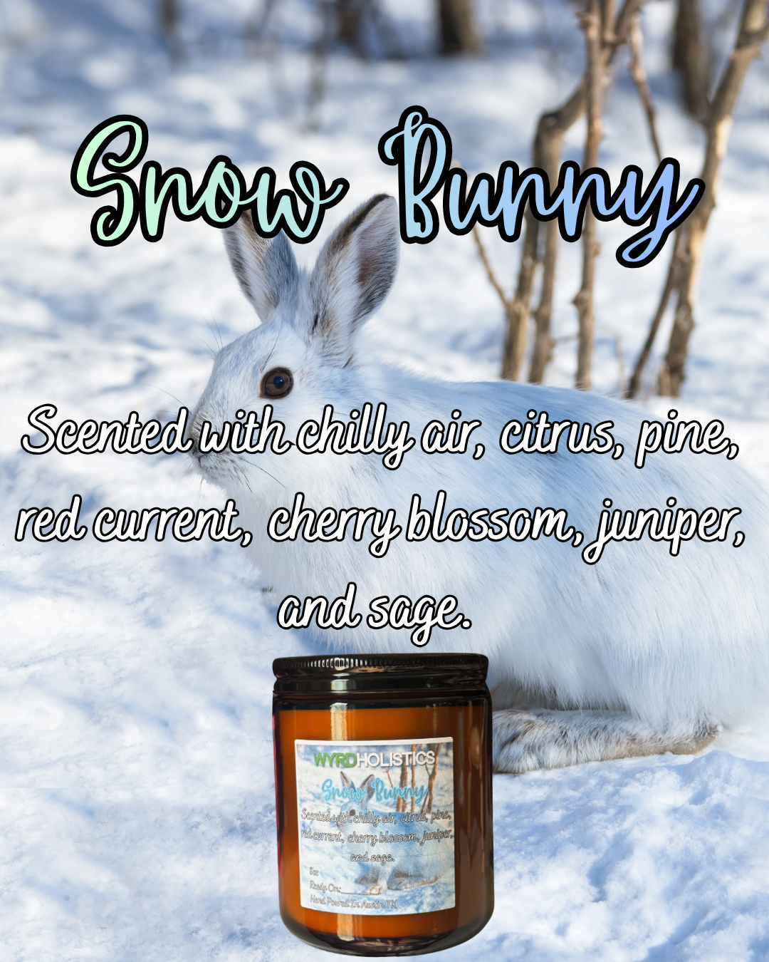 Snow Bunny // Hand Poured Soy Wax Candle