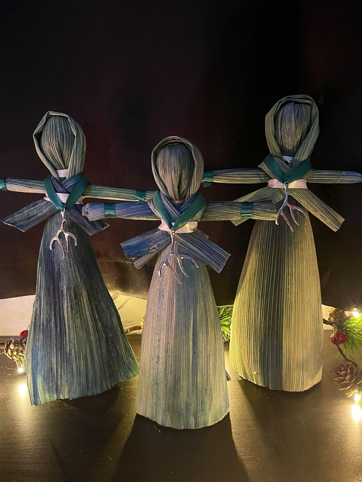 Hand Made Yule Corn Husk Dollies