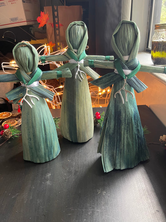 Hand Made Yule Corn Husk Dollies