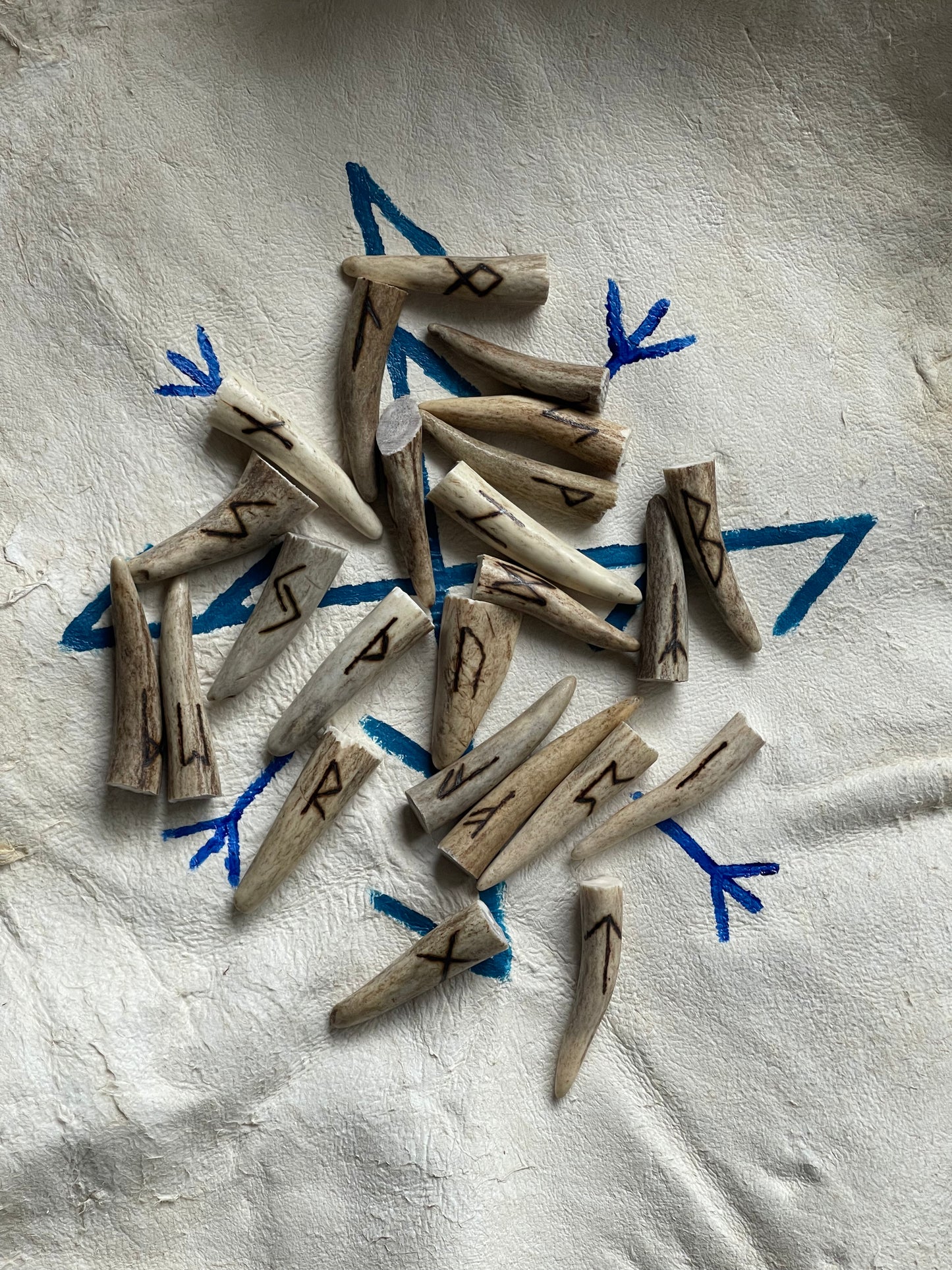 Rabbit Fur Elder Futhark Rune Set