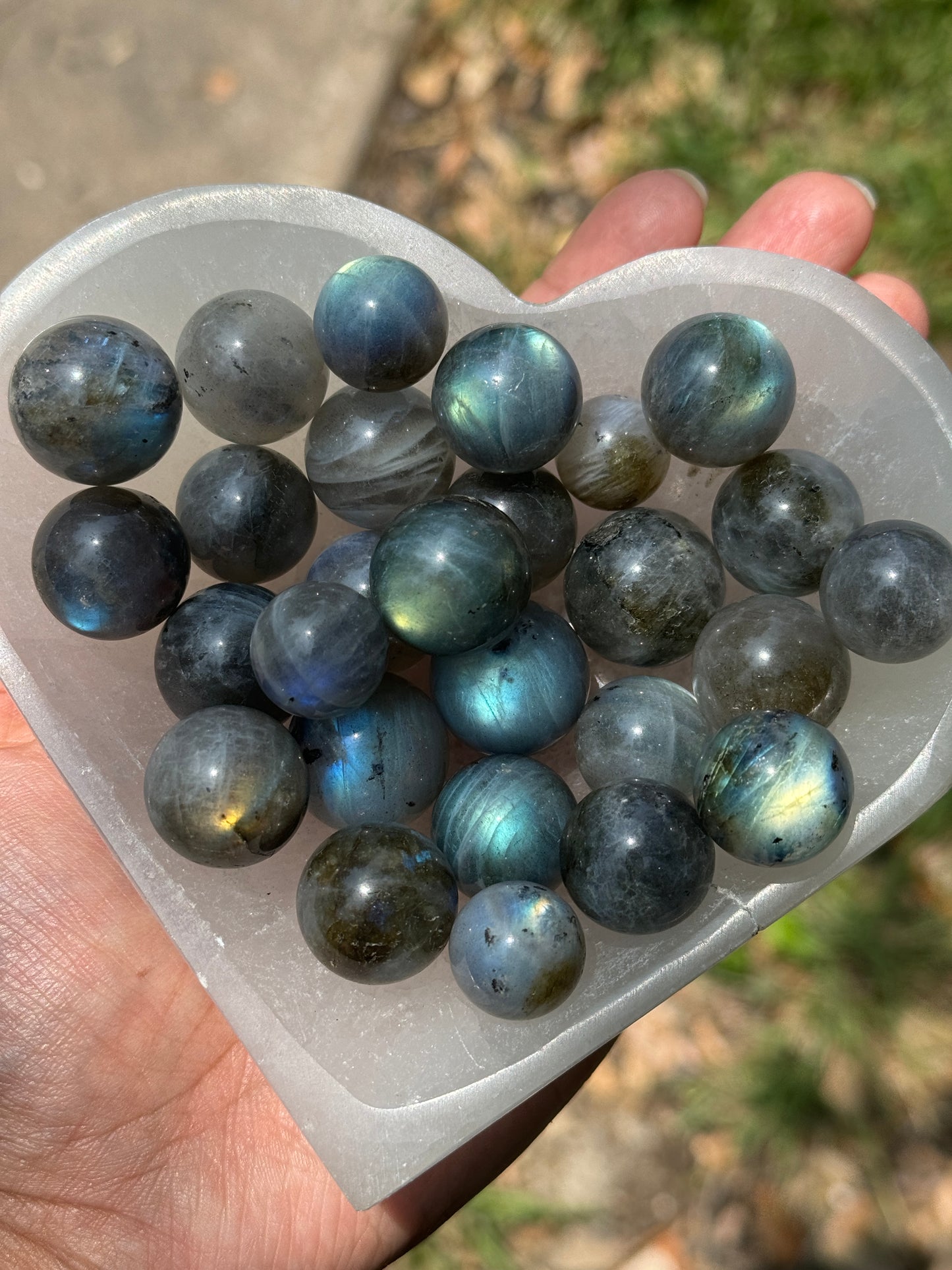 Mini Labradorite Spheres