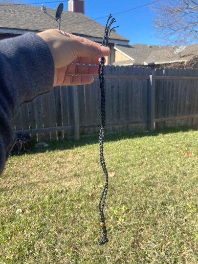 Black Chord Crystal Necklace Cage for Tumbled Stone