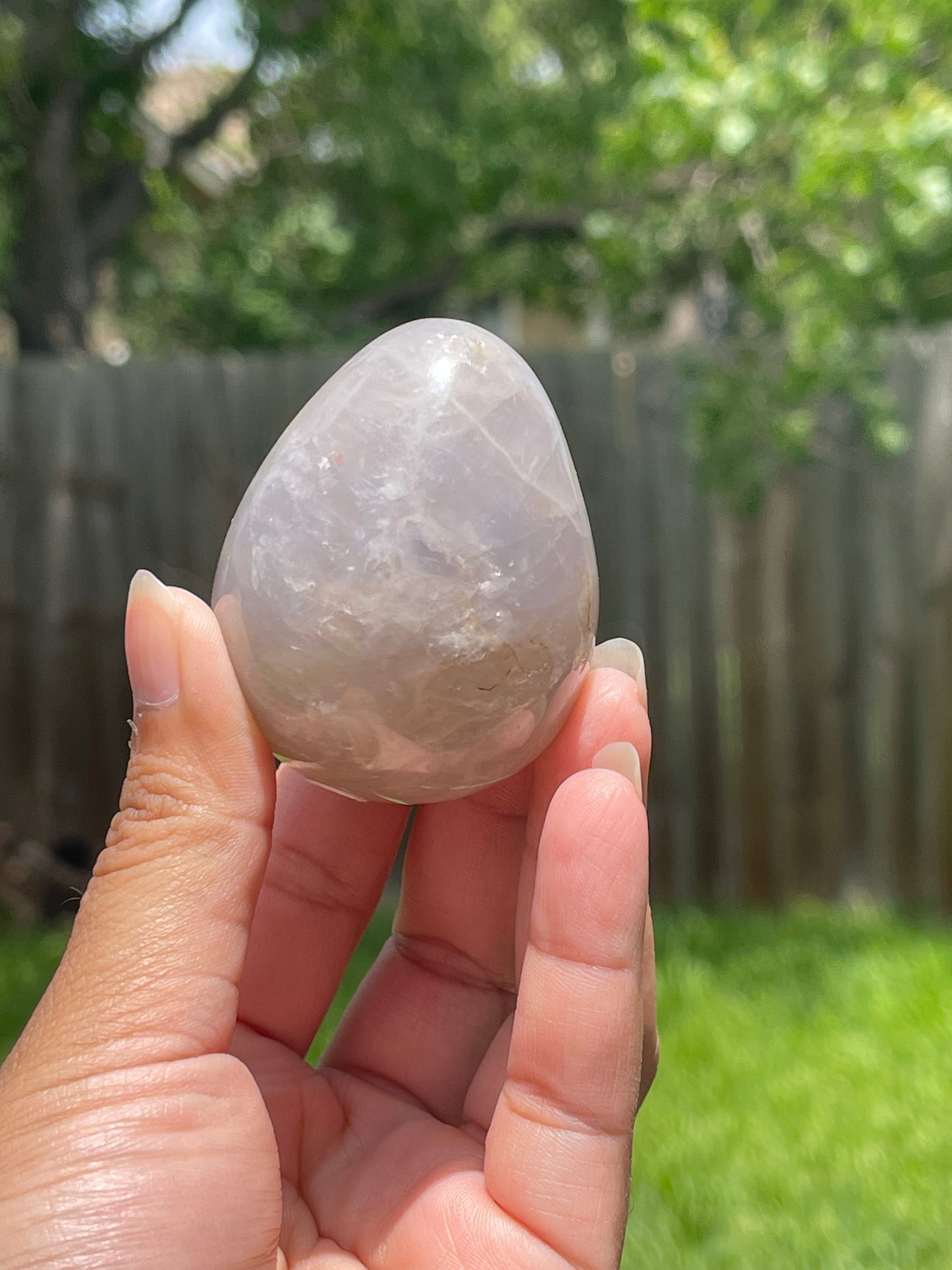 Blue Rose Quartz Egg