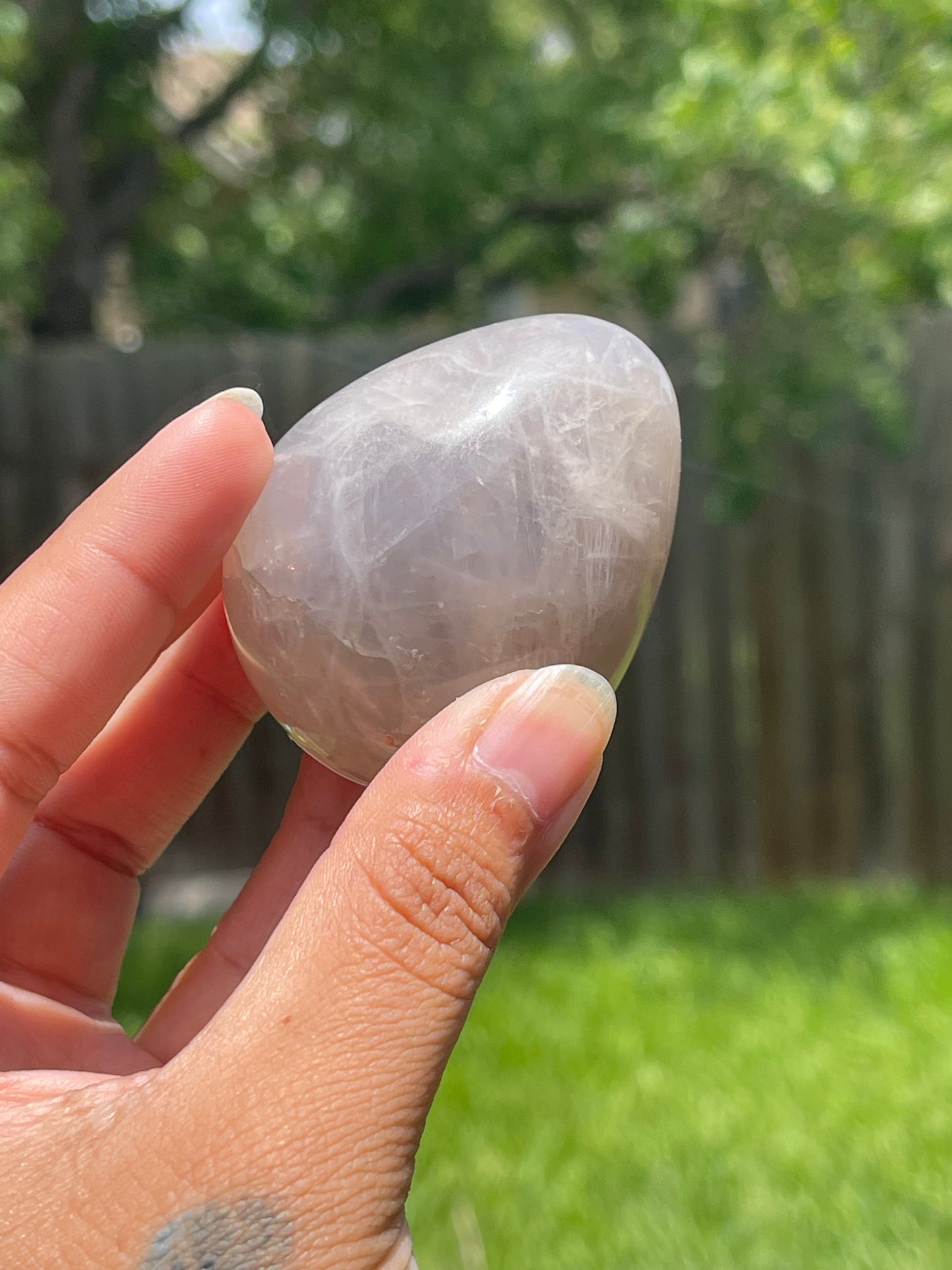 Blue Rose Quartz Egg