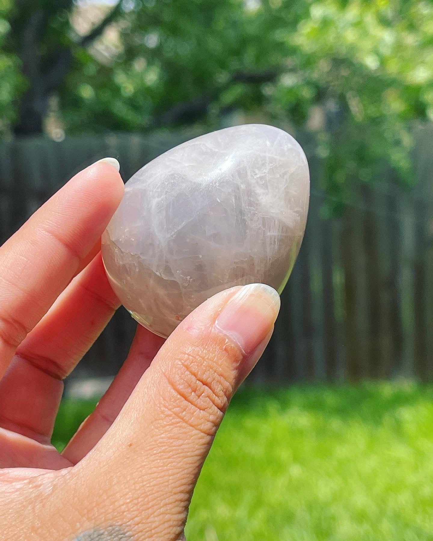 Blue Rose Quartz Egg
