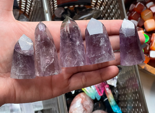 Smoky Brazilian Amethyst Towers Extra Grade High Quality