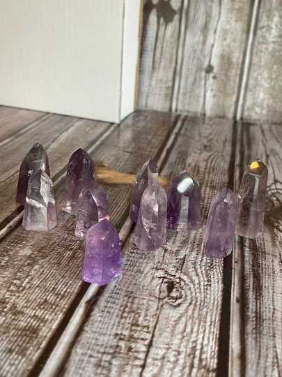 Smoky Brazilian Amethyst Towers Extra Grade High Quality