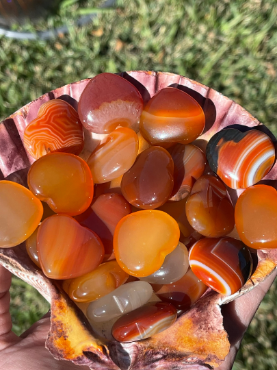 Carnelian Mini Hearts
