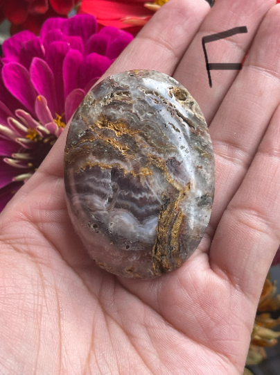 Dream Chevron Amethyst Palm Stones
