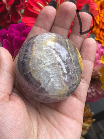 Dream Chevron Amethyst Palm Stones