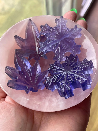 Fluorite Snowflakes and Maple Leaves
