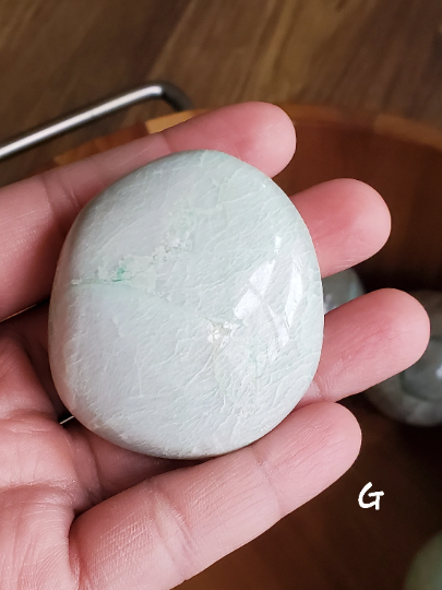 Medium Green Moonstone Palm Stones