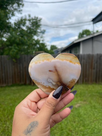 Heart Shaped Druzy Agate