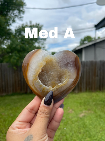 Heart Shaped Druzy Agate