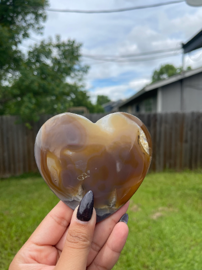 Heart Shaped Druzy Agate
