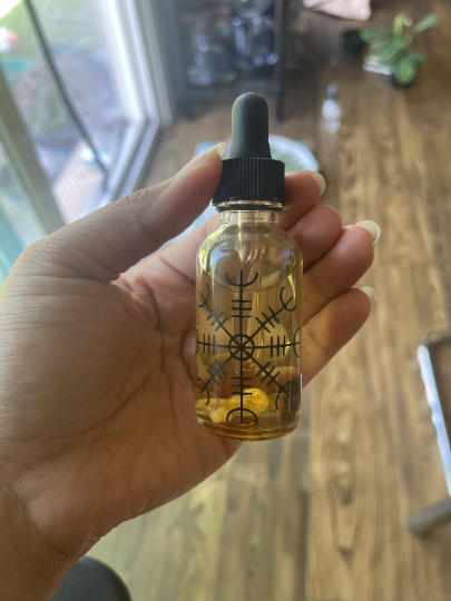 Aegishjalmr Helm of Awe Ritual Oil Protection Oil