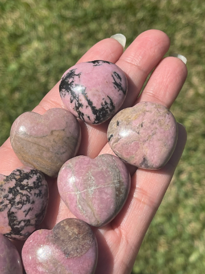 Mini Rhodonite Hearts