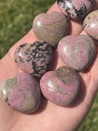 Mini Rhodonite Hearts