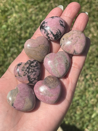 Mini Rhodonite Hearts