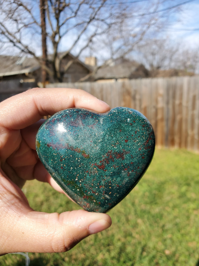 Ocean Jasper Heart Medium and Large