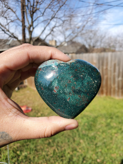 Ocean Jasper Heart Medium and Large