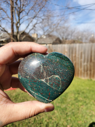 Ocean Jasper Heart Medium and Large