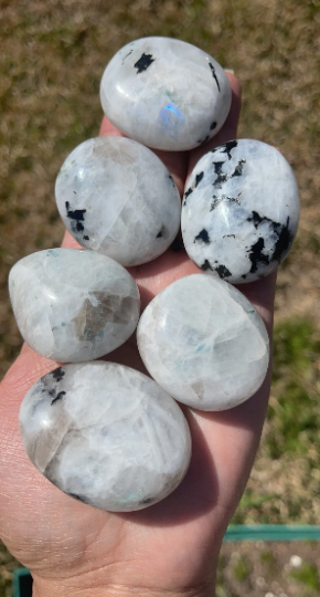 Rainbow Moonstone Palm Stones