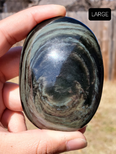 Rainbow Obsidian Palm Stone