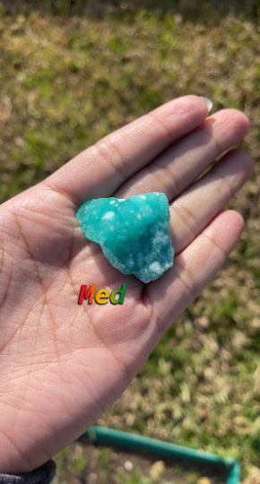 Raw Aragonite with Azurite Specimens