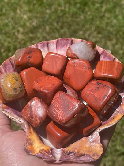 Red Jasper Tumbles Cube Tumbles