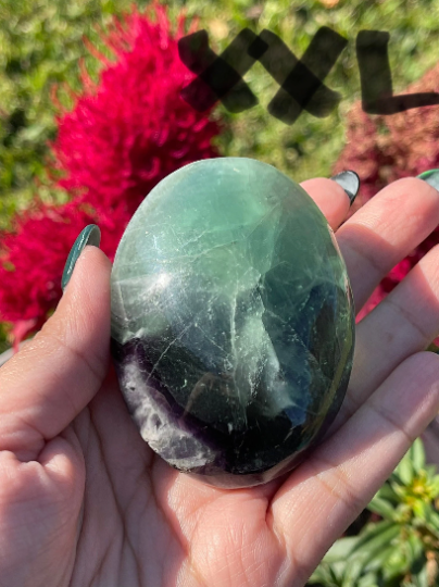 Snowflake Fluorite Palm Stone