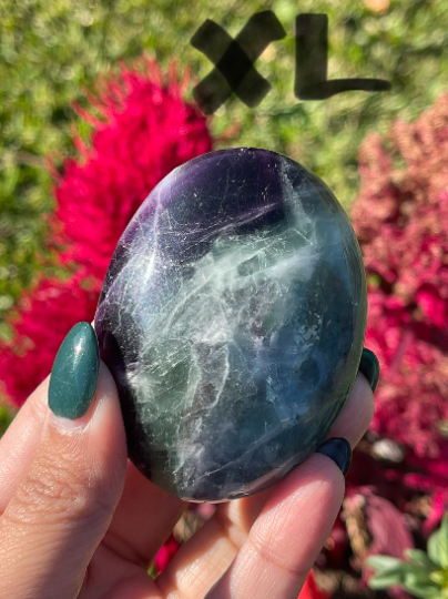 Snowflake Fluorite Palm Stone