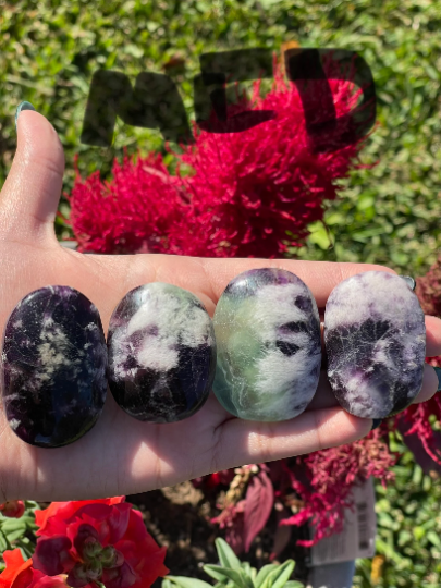Snowflake Fluorite Palm Stone