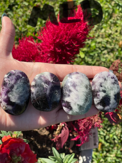 Snowflake Fluorite Palm Stone