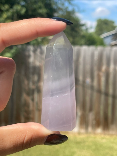 Yttrium Fluorite - Lavender Fluorite Towers