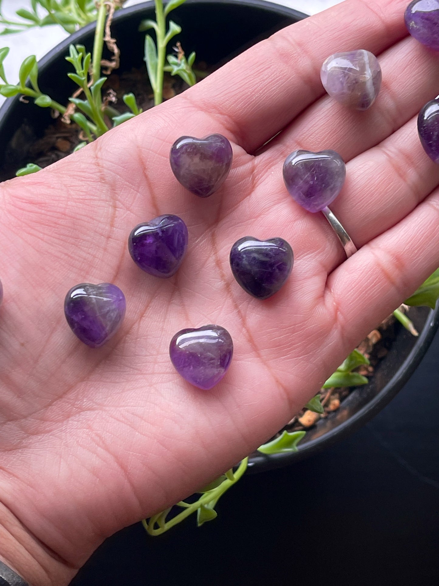 Extra Mini Dream Amethyst Hearts
