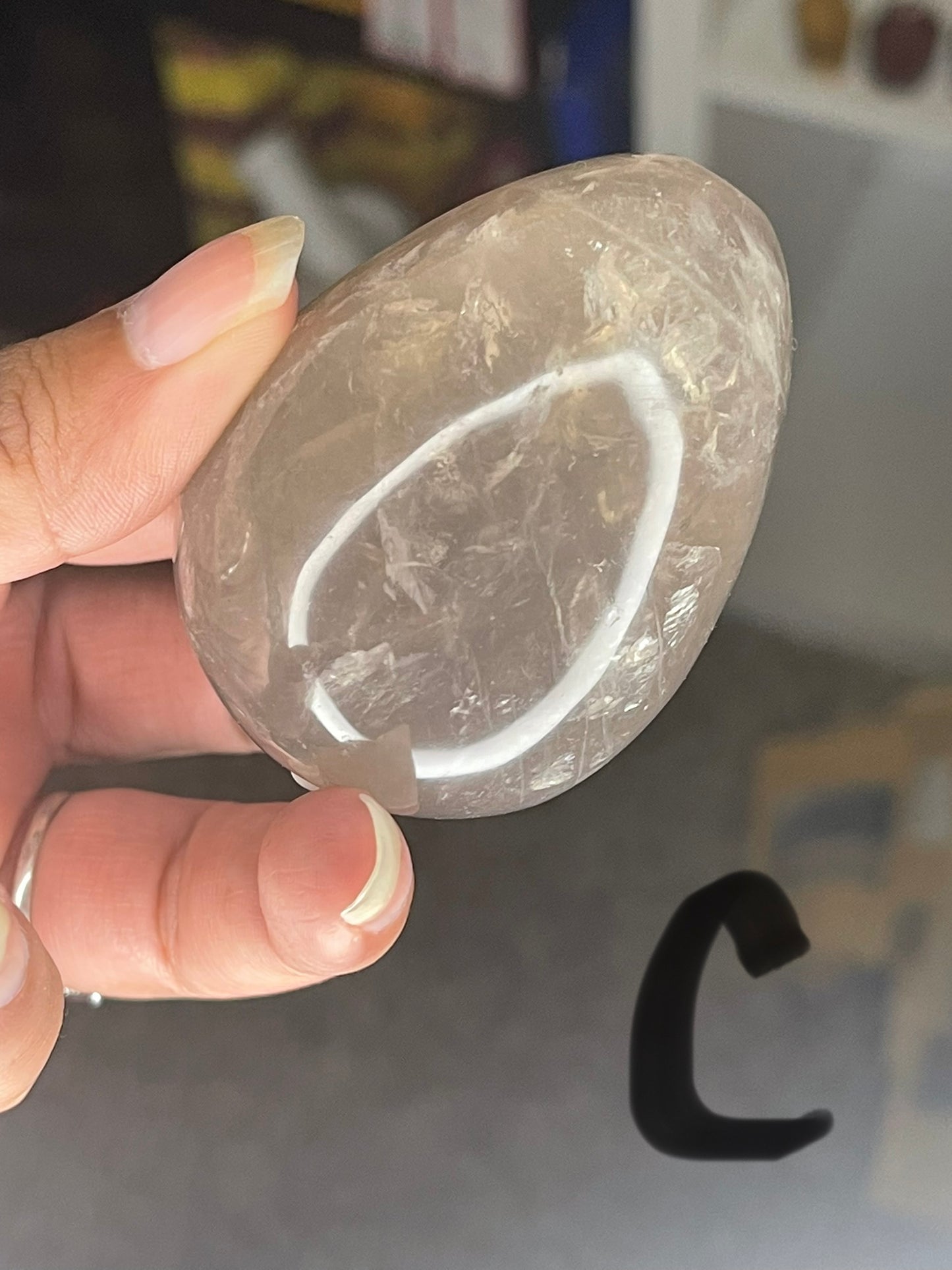 Blue Rose Quartz Egg
